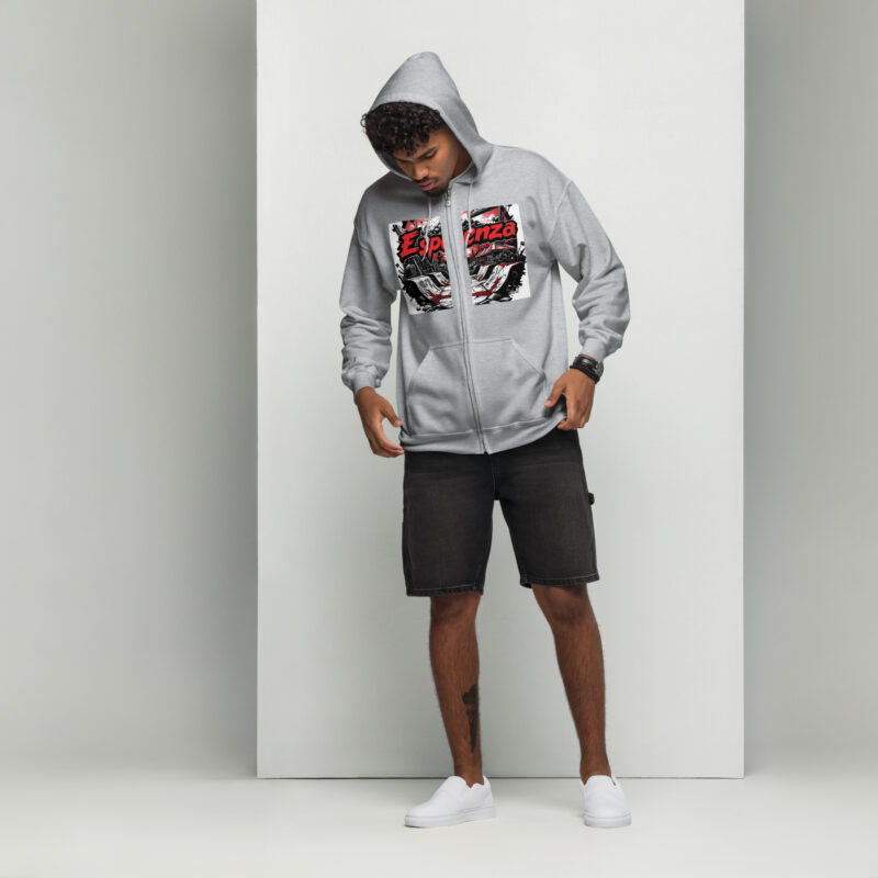 Sweat à capuche épais unisexe à fermeture éclair – Image 6