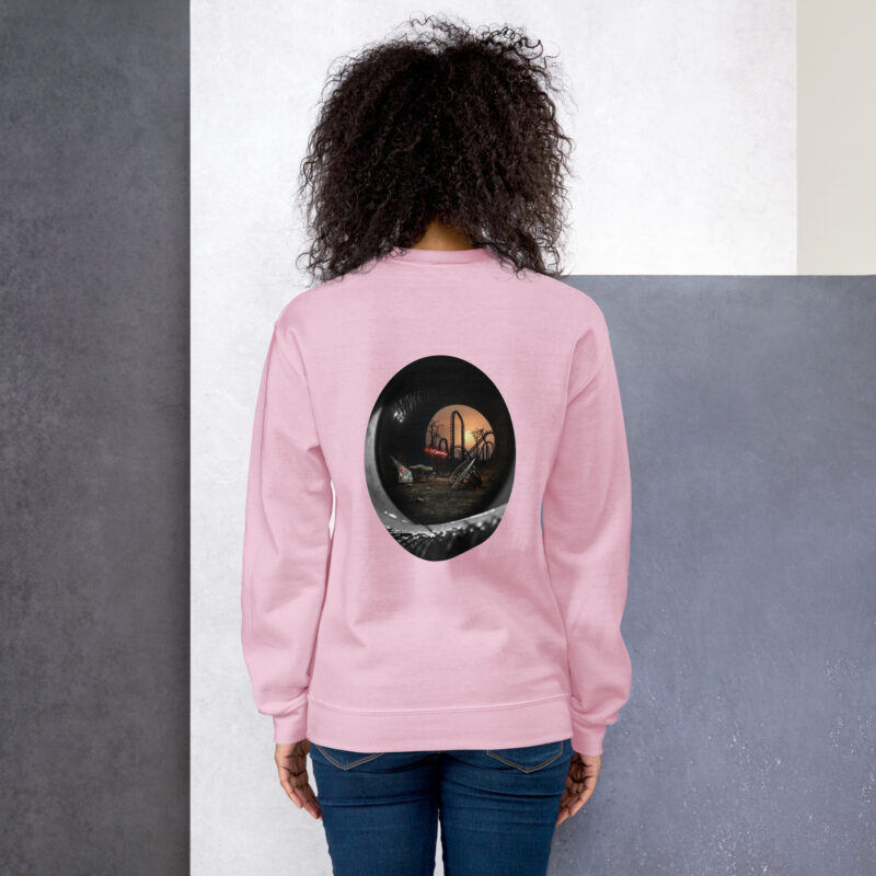 Vue arrière sweat écologique homme femme