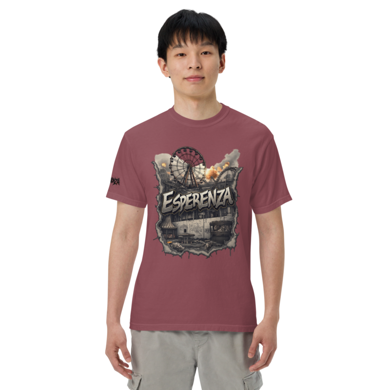 T-shirt teinté lourd unisexe – Image 2