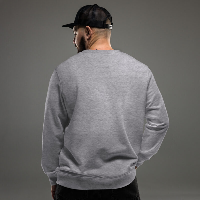 Vue arrière sweat écologique homme femme
