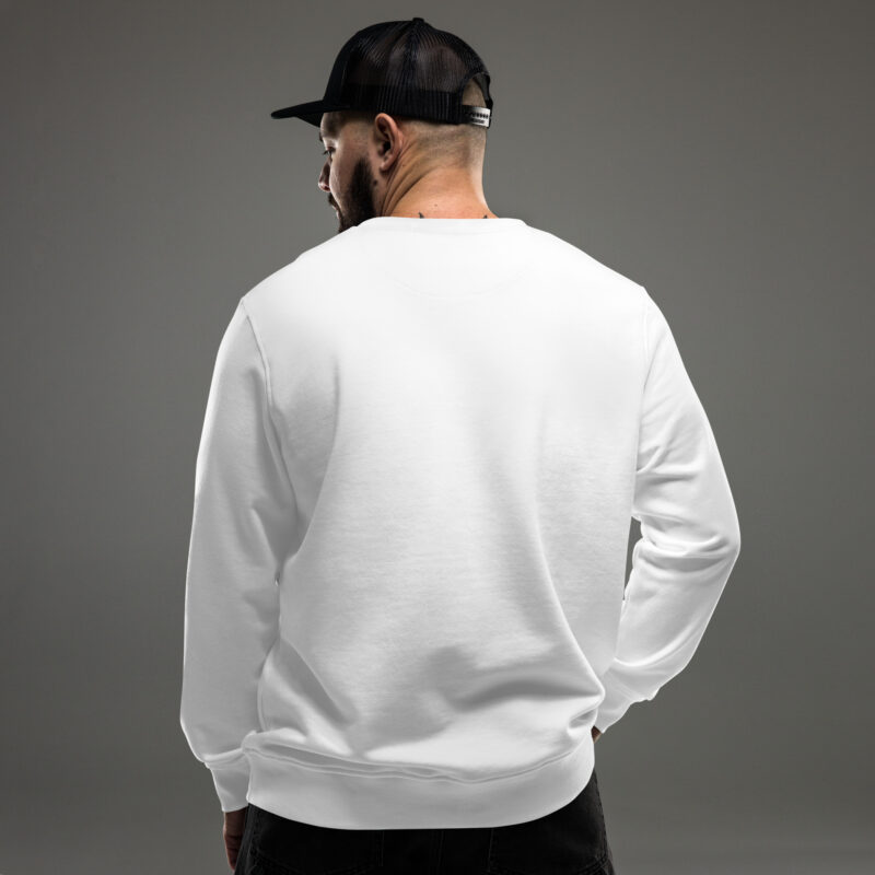 Vue arrière sweat écologique homme femme