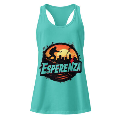Débardeur femme dos nageur ajusté – Esperenza mode éthique Débardeur léger pour femme – coton respirant Esperenza Tenue de sport femme élégante – Esperenza